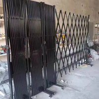 Pagar Lipat Teleskopik Retraktil Besi Baja Seng untuk Taman Kanak-Kanak, Pusat Perbelanjaan & Toko
