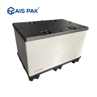 Boîte de rangement pliable en plastique, conteneur de palette pliable