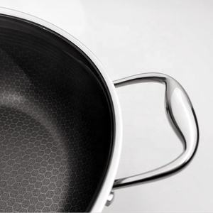 Marmites à soupe <span class=keywords><strong>en</strong></span> acier inoxydable pour restaurants Casserole <span class=keywords><strong>en</strong></span> nid d'abeille marmite antiadhésive pour ustensiles de cuisine Marmite triple couche - Product Image 2