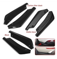 Contour de voiture croisé noir en fibre de carbone, pack arrière coin lèvre arrière anti-collision modificateur extérieur raccord becquet arrière