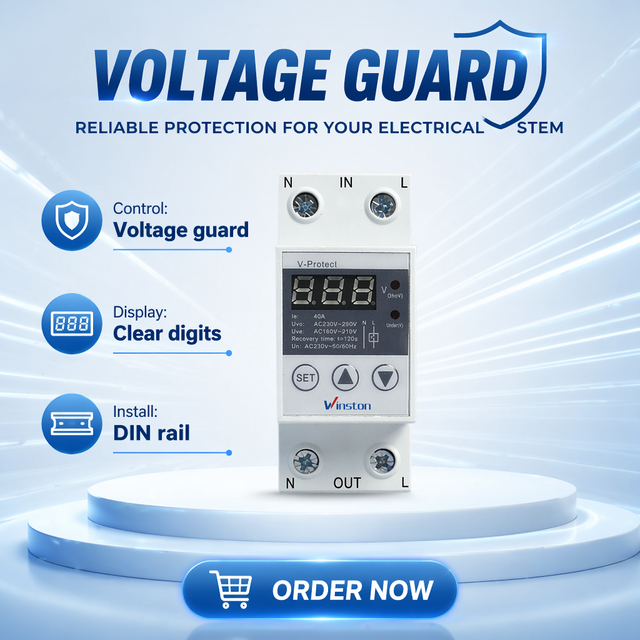 Adjustable Intelligent Digital AC SVC Single Phase Over/Under Voltage Protection Stabilizer with 4kVA/6kVA Capacity