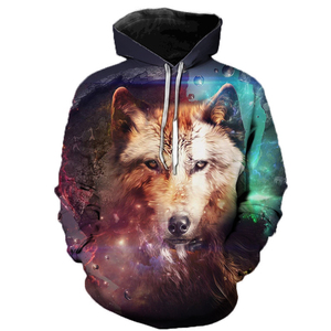 Fitspi 3d Wolf felpe con cappuccio da uomo con cappuccio animale <span class=keywords><strong>lupo</strong></span> stampato felpe con cappuccio tute uomo <span class=keywords><strong>donna</strong></span> giacche divertente felpa con cappuccio Dropshipping - Product Image 4