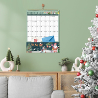 Calendrier mural personnalisé 12 mois, calendrier à spirale à suspendre, calendrier de bureau à feuilles détachables, calendrier mensuel avec notes