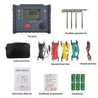 Testeur de résistance de terre à 4 fils, mesureur de résistivité du sol, 30KΩ, stockage de 500 données, alarme, 128Hz, 0-600V