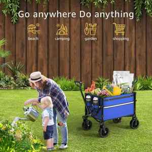 Chariot pliable d'extérieur avec grandes poches de rangement en filet - Product Image 6