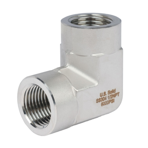 Raccord coudé à 90 degrés en acier inoxydable forgé avec filetages femelles NPT BSPT <span class=keywords><strong>BSPP</strong></span>, adaptateur de tuyauterie industrielle basse pression - Product Image 2