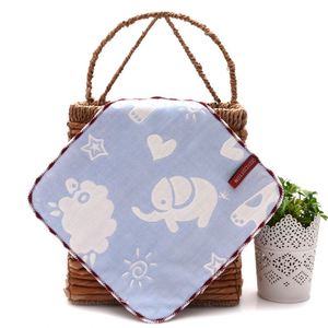 Soft <b>Baby</b> Muslin Animal <b>Baby</b> Bath <b>Towel</b> Square 25x25cm 100% Cotton <b>Washcloths</b> Feeding & Bath <b>Towels</b> for Sensitive Skin - Product Image 6