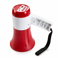 Mégaphone portable 25W avec enregistrement, haut-parleur, chargement Type-C, batterie 1200mAh pour événements, sports, campus