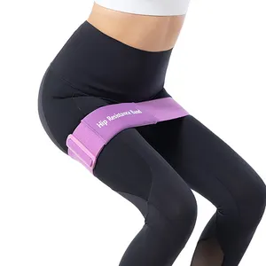 Atacado Personalizado Ajustável Poliéster Algodão Tecido Loop Resistência Bandas para Yoga Fitness Exercícios Elásticos nas Pernas e Quadris
