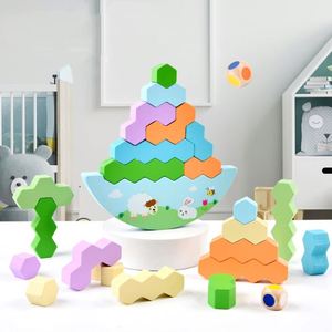 Family Night Tower Fun Stacking Exciting Wooden Balance Game With <b>Building</b> <b>Blocks</b> - Product Image 1