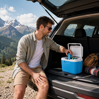Glacière portable en plastique de 6 L, résistante à l'eau, conserve la fraîcheur jusqu'à 5 jours pour le camping, les pique-niques et les voyages