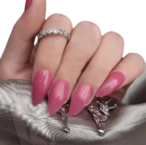 Punte per unghie finte a copertura totale facile da indossare unghie artificiali Art Designed Sharp Press On Nails
