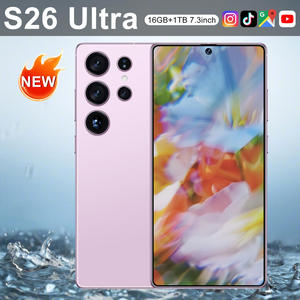 Téléphone portable intelligent S26 ULTRA en promotion, emballage d'origine, 16 Go + 1 To, 72 MP + 108 MP, déverrouillage facial, écran intégral, Android 15 - Product Image 1