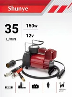 Compresseur d'air portable 12V pour voiture, haute pression 35L/MIN, gonflage rapide, monocylindre 150psi, certifié CE, emballé dans une boîte métallique