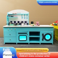 Maison de jeu pour enfants médecin établi Table de maquillage bloc de construction Table-espace Table de sable installations de parc d'attractions