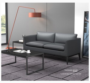 أريكة فاخرة واسعة بمساند ذراعين ووسائد ناعمة لمنطقة استقبال الفنادق والمكاتب، أريكة متعددة الأشخاص قابلة للتركيب، أثاث مكتبي - Product Image 2