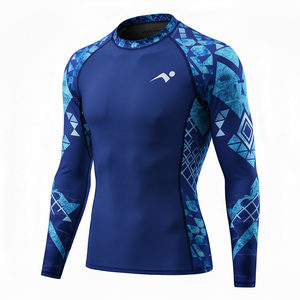 Chemise de bain UV pour hommes, manches longues, protection contre les éruptions cutanées, imperméable, séchage rapide, pour le surf, la natation, la plongée, la plongée avec tuba, le paddle board, la plage - Product Image 5