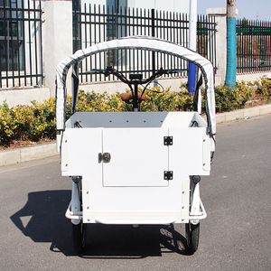 Tricycle cargo électrique à chargement frontal pour 6 enfants, vélo cargo familial à 3 roues, chariot pour enfants - Product Image 1