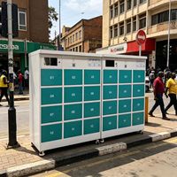 Gabinete de Intercambio de Baterías Estándar ESINO de 12 Bahías, IP54 Resistente al Agua y al Fuego, Control Remoto IoT, 1 Año de Garantía para un Uso Continuo 24/7 sin Supervisión, Rápido