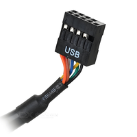Kabel Adaptor USB 3.0 USB 2.0 20-Pin Male 9-Pin Female Bahan PVC 15cm Konduktor CCA 6Gb/s Panel Depan Motherboard PC Stok Tersedia