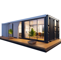 Petite maison préfabriquée de 20 pieds conteneur d'expédition modulaire portable maison préfabriquée hôtel avec kit de salle de bain