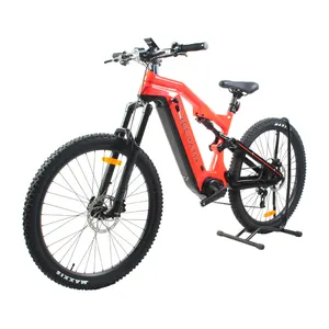 EMT-BIKE sepeda listrik serat karbon, e-bike gunung mid motor dengan Bafang 48V500W M600