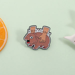 Pin de Esmalte con Diseño de Animal Gritando, Estilo Absurdo y Caprichoso, Frase Ahhhhhh, Diseño de Brazos Adicionales, Broche de Humor Peculiar, Venta al por Mayor - Product Image 2