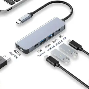 USB C Hub Thunderbolt 3 HD-MI uyumlu 4K TF/SD okuyucu PD adaptörü 7 in 1 USB tip C Macbook için Hub tip-c Hub yerleştirme istasyonu