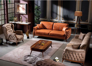 Juego de sofás de cuero moderno de Fabel - Product Image 3