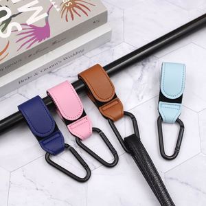 Adjustable Pram <b>Hook</b> <b>Clips</b> PU Leather Buggy <b>Clips</b> Carrier Pram <b>Hooks</b> Bag <b>Hooks</b> for Stroller - Product Image 3