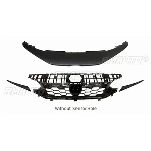 Kit carrosserie pour Honda Civic 11e génération berline 2021-2022, grilles de course, noir brillant, style Si, calandre avant, accessoires de voiture - Product Image 5