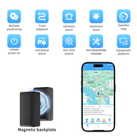 Mini Rastreador GPS Portátil con Seguimiento Magnético en Tiempo Real Cobertura Global Completa Red GSM 4G LTE para Vehículos Niños Perros Camiones