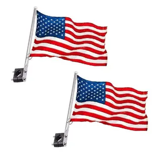 超级优质不锈钢导轨安装船讲坛工作人员船配件游艇船用旗杆与美国国旗