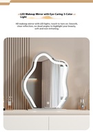 2025 coiffeuse en bois massif moderne Simple avec armoire à seau de Style crème conception intégrée pour peinture de cuisson de chambre d'hôtel
