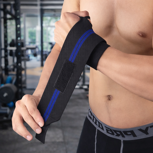 Bandes de compression réglables pour poignets, pour musculation, haltérophilie, entraînement, avec logo personnalisé, soutien pour les poignets - Product Image 1