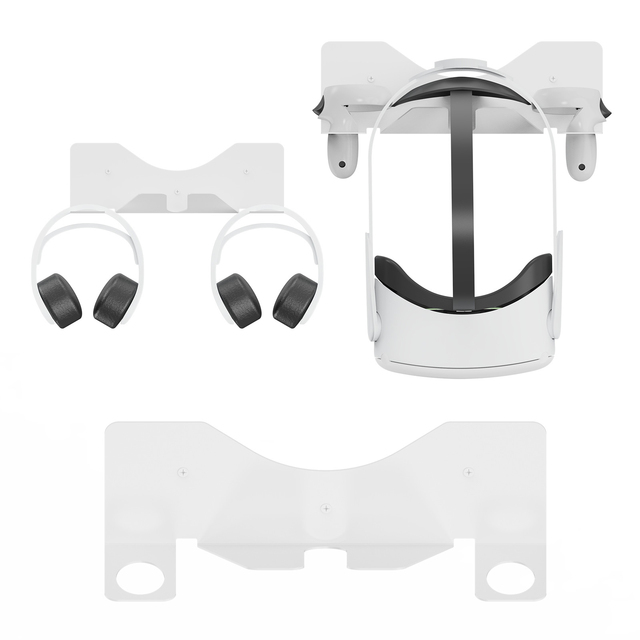 VR Glasses Controller Wall Mount Holder Stand for Meta Quest3/Oculus Quest2 Storage Bracket Stand