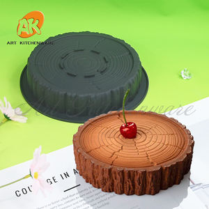 AK 22cm Bois Bûche 3D <span class=keywords><strong>Silicone</strong></span> Mousse Gâteau Moules <span class=keywords><strong>Silicone</strong></span> Chocolat Bougie <span class=keywords><strong>Moule</strong></span> Gâteau Décoration Fournitures Pâtisserie Outil De Cuisson Noir - Product Image 5