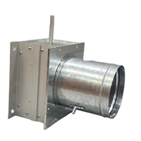 Régulateur de débit d'air manuel en acier galvanisé carré/rond pour système de ventilation de conduits CVC