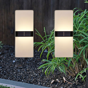 New Moon Premium Applique Murale Solaire Lumineux Carré Blanc LED <span class=keywords><strong>Plaque</strong></span> de Pelouse à <span class=keywords><strong>Induction</strong></span> Décoration de Jardin Extérieur pour Murs et Portes - Product Image 5
