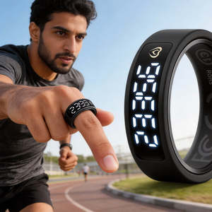 Anillo inteligente de conteo de <span class=keywords><strong>Dhikr</strong></span>, Tasbih electrónico, contador de oraciones, seguimiento de Fajr, rosario electrónico, Zikr <span class=keywords><strong>Tasbeeh</strong></span> - Product Image 1