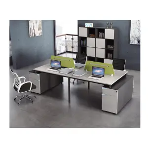 Popüler tasarım personel masası bölümü 4 kişi ofis kabinleri ofis iş istasyonu personel masası dolabı