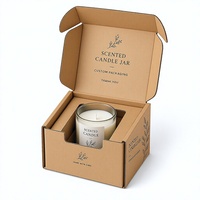 Boîte d'expédition personnalisée en carton kraft pour pot de bougie avec insert découpé, emballage ondulé