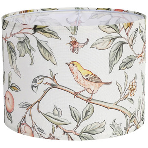 Abat-jour en tissu de style chinois, cylindrique, imprimé oiseaux jaunes, fait main, facile à installer, accessoire de lampe - Product Image 5