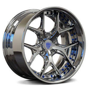 Rines Cóncavos Profundos Cromados de 18-22 Pulgadas 5*114.3 5*115 5*120 de Aluminio Forjado para Autos de Pasajeros, Compatibles con Mustang, Charger, Camaro - Product Image 1