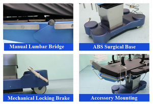 Lit chirurgical électrique de luxe à 5 fonctions, table chirurgicale ophtalmique, table d'opération, lit de salle d'opération, garantie de 2 ans, CE&ISO - Product Image 4