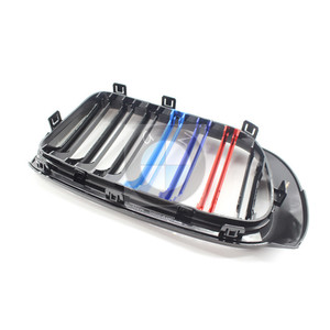 กระจังหน้า BMW สีดำเงา ลายเส้นคู่ สไตล์ M สำหรับ F25 F26 X3 X4 ปี 2014 2017 อัพเกรดกันชน วัสดุพลาสติก ABS - Product Image 4