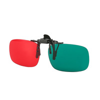 Lunettes 3D universelles à clipser rouge-bleu XFY, fabriquées directement en usine, en PC/PVC, anaglyphes cyan pour regarder des films