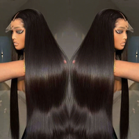Wig Rambut Asli Vietnam 13x6 Glueless Full HD Lace Frontal, Wig Rambut Manusia 10A Virgin Cuticle Aligned Brazilian