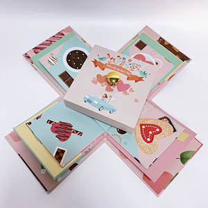 Robotime — boîte florale surprise avec bouton doré, coffret cadeau <span class=keywords><strong>chocolat</strong></span> pour la <span class=keywords><strong>saint</strong></span>-<span class=keywords><strong>valentin</strong></span>, personnalisable, nouveau, <span class=keywords><strong>2022</strong></span> - Product Image 2