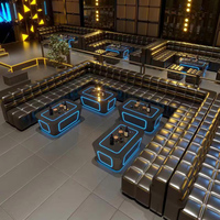 Table de discothèque personnalisée de luxe avec éclairage LED, mobilier de discothèque provenant du fabricant